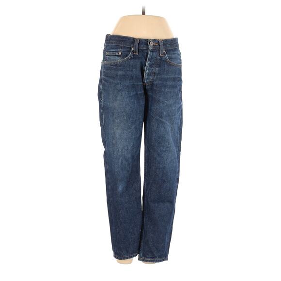 Gustin Selvedge Jeans Men Blue Raw Denim Slim Button Fly USA 29 X 25 - Picture 1 of 4